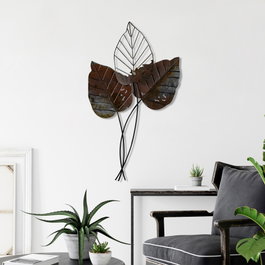 Wallity Fall 3 - Accesorio decorativo de pared de metal Marrón